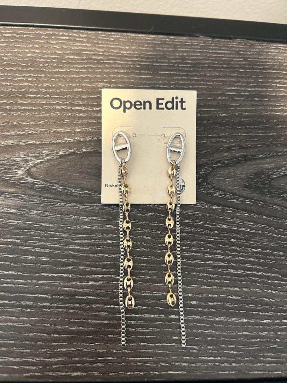 Open Edit Mariner Link shoulder duster earrings NWT - Picture 3 of 3